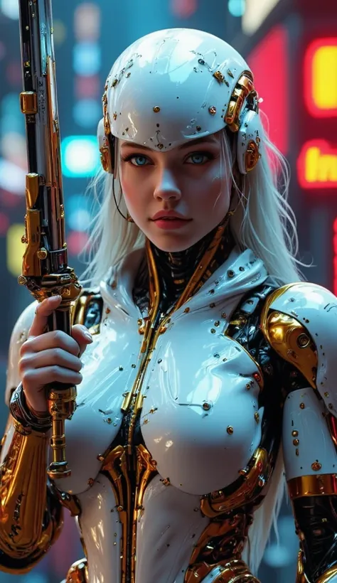  A cyborg girl is born with the exoskeleton and abilities of a wolf.
UHD, masterpiece, accurate, super detail, high details, high quality, award winning, best quality, highest, 16k, detailed face, realistic textured skin, perfect anatomy, perfect fingers, ...