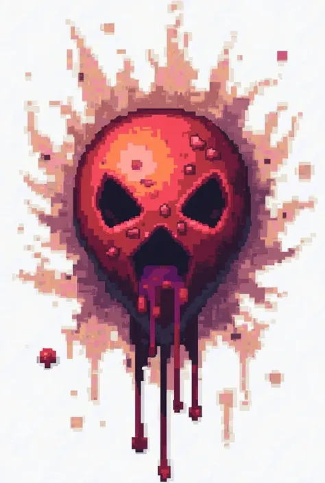 Create a pixel art style png of a wounded effect game icon with transparent background and the image size is 500×500.