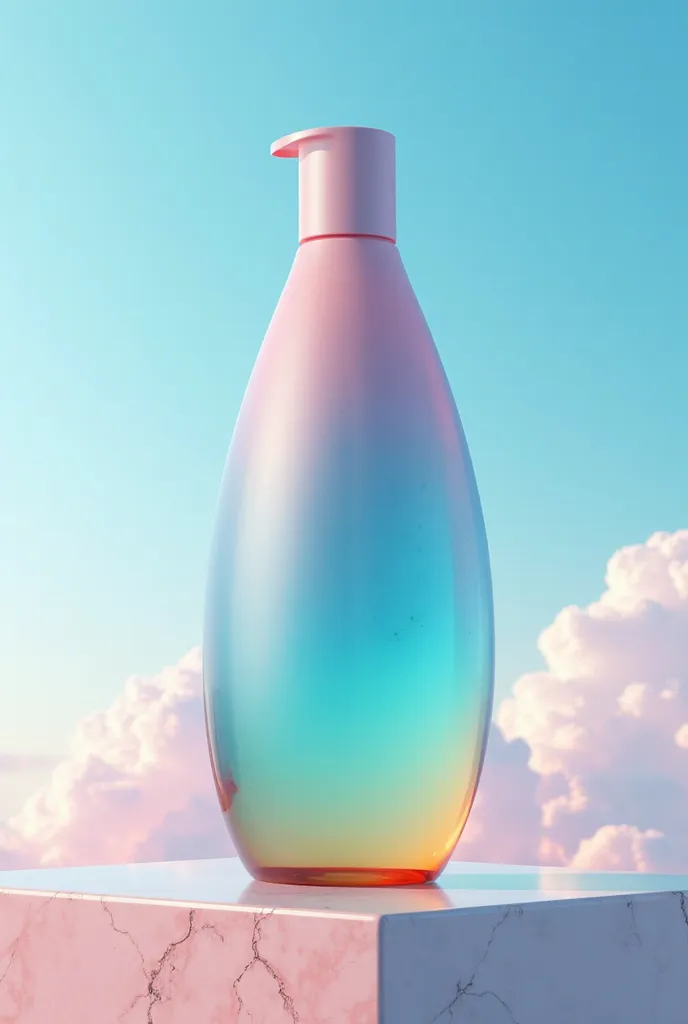 A shampoo bottle was designed for me to be the brand of our company. The mold is a mixture of sky orange, sky blue and sky pink. On the mold, the Rosa acicularis logo is printed