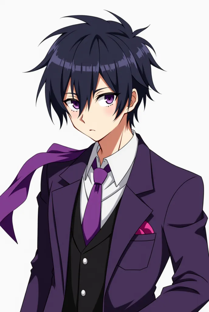 anime character with purple handkerchief and purple handkerchief,  an anime cartoon inspired by Okumura Masanobu,  trend on Pixiv , shin hanga, Handsome guy in art from Demon Slayer,  kimetsu no yaiba,  Hijikata Toushirou from Gintama,  best anime characte...