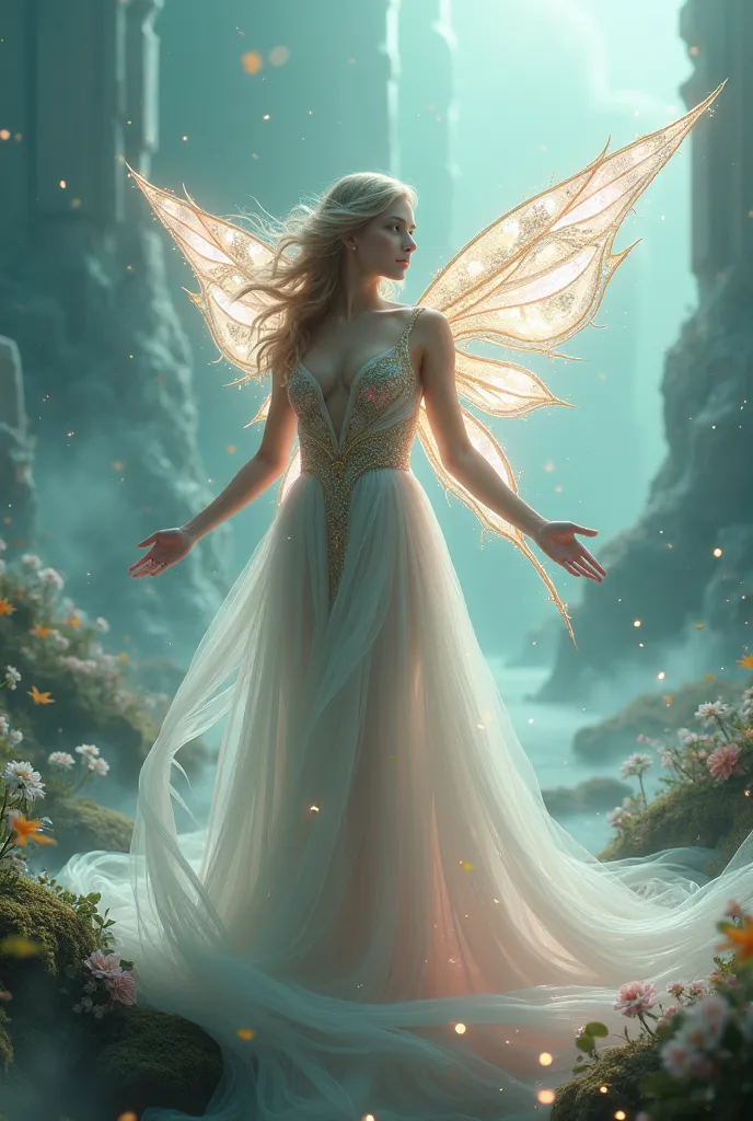 Create a fairy queen who is in her fantasy on it