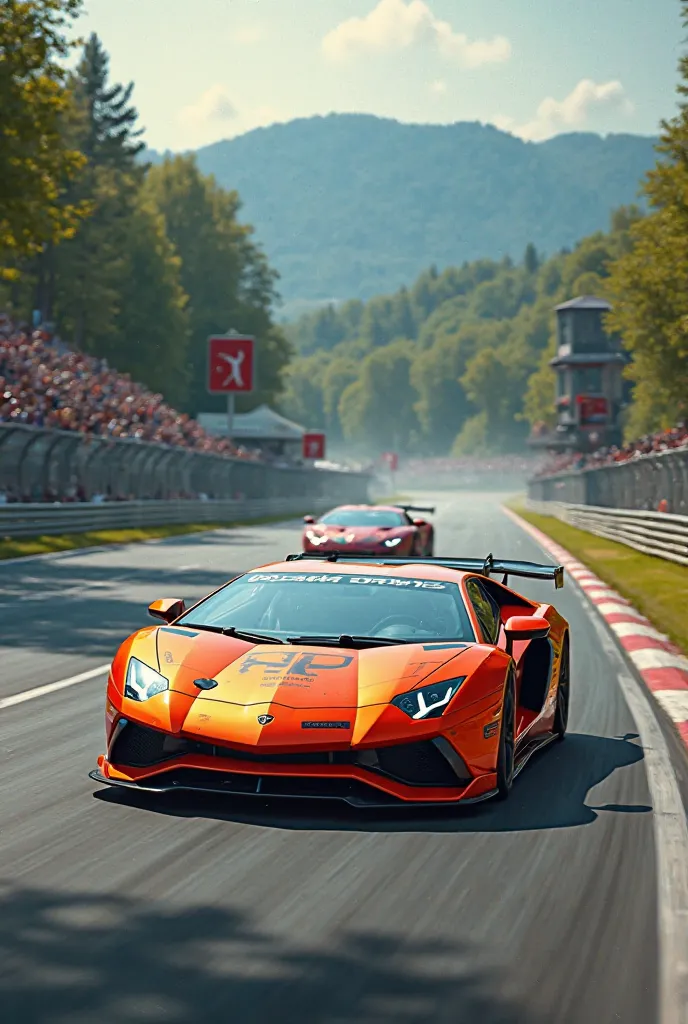 Lamborghini racing car video