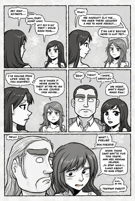 Page 4
Scene: In the house, Min is sitting with her parents, looking worried.
Panel 1: Her mother speaks to her seriously.
Mother: "Min… Your father and I need to tell you something."
Panel 2: Min looks at her parents in confusion.
Min: "What is it?"
Panel...