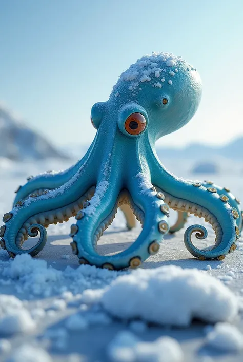 Create aurora iceberg octopus using this description : 
Aurora Iceberg Octopus 
The Aurora Iceberg Octopus  is a newly imagined invertebrate octopus adapted to the extreme tundra environment. This species has evolved to inhabit the frigid, frozen shores wh...