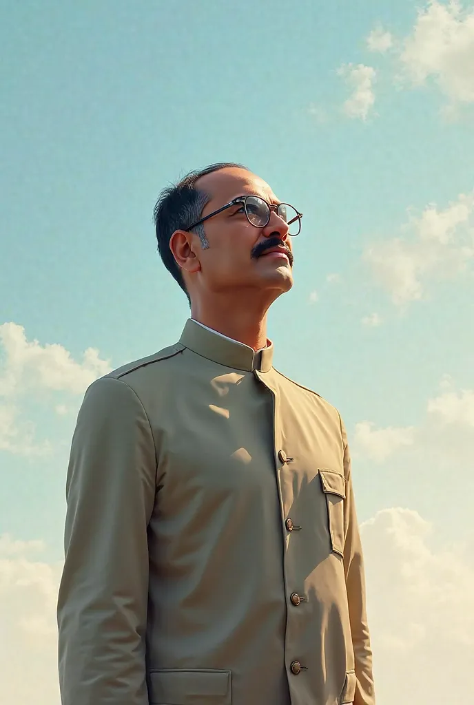 Subhaschandra bose looking at the sky