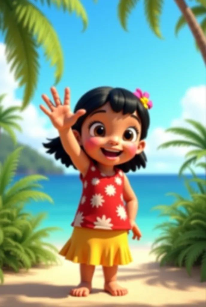 Lilo waving