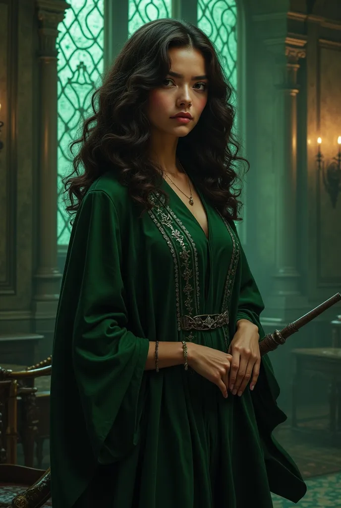 A brown girl from Slytherin 