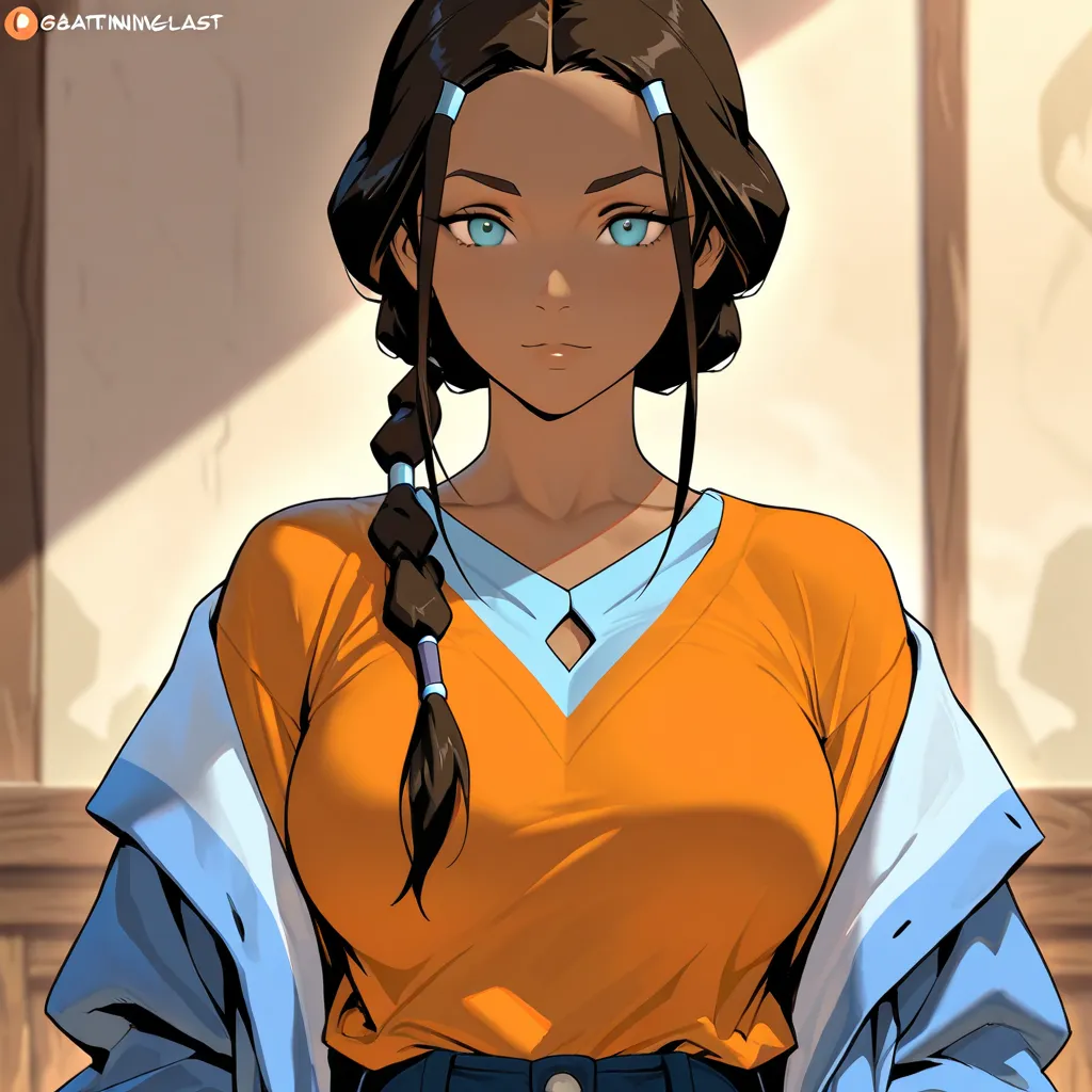 Stunningly attractive woman, Katara, Avatar: The Last Airbender, High Resolution, Masterpiece, glistening, impeccable physical shape, casual clothing, different hairstyles, different clothing, different clothing styles, different clothing, Solo, 1girl, 