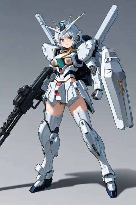 　　 the face won't fall apart。 beam rifle launch。defend against enemy attacks with a shield。CG、high image quality。hi-Res。The resolution is fine。FREEDOM Gundam。FREEDOMGUNDAM。Gundam girl。SEED。MS Girl。 beam rifle。 shield 。 Funnel 。 Funnel launch。 universe、univ...