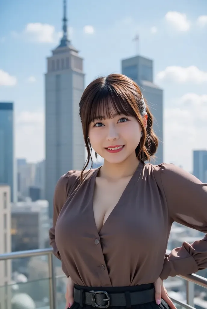 (realistic, photo-realistic:1.37), (masterpiece, best quality), Hi-Res, complicated details, very detailed, cinematic lighting with heart on the left, portrait, A 25-year-old young Japanese woman, Super beautiful girl, big breasts, ( loose blouse ,  down b...