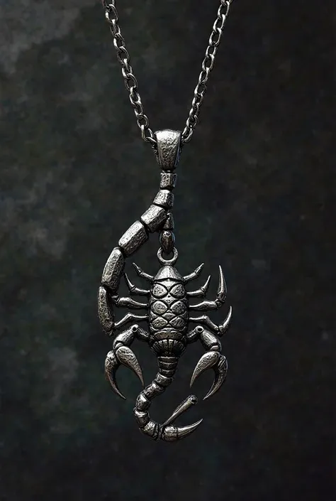 Create in a simple line the shape of a necklace that resembles the shape of a scorpion 