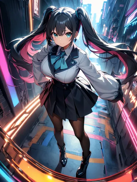 Hatsune Miku style,(Highest quality:1.2, very well detailed,  latest,  vibrant,  super high definition , high contrast, masterpiece:1.2, Highest quality, Aesthetics at its best), (((1 girl))), beautiful woman, セクシー Poses の女性, 黄colorい軍服を着た美しい若い女性, Delicate ...