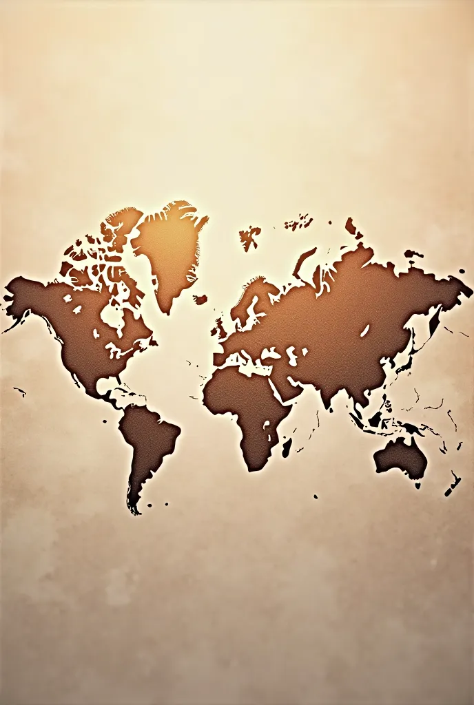 World map image, to use on the cover of a research paper on countries in a horizontal way with an earth-colored background that looks original and modern 
