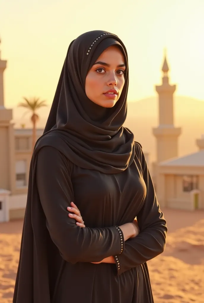 An Arabic girl wearing a burqa became the first in misor