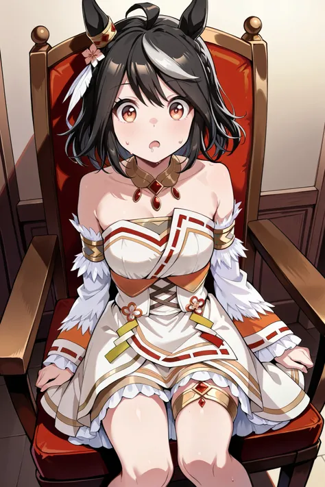 ( masterpiece, Ultra High Precision, 16k, RAW photo, complicated), (sharp concentration, Crisp details), (Wide range of colors, Vivid details), Noise reduction, 1 girl , (( Kitasan Black \( Uma Musume\)), (eyes that are half closed, Sleepy eyes:1.5), ( sur...