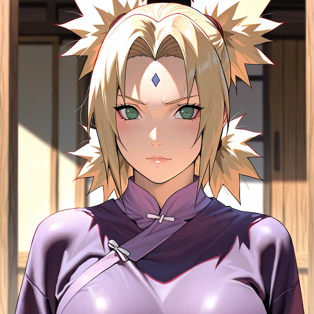 Stunningly attractive woman, Temari, Naruto Shipppuden, High Resolution, Masterpiece, glistening, impeccable physical shape, casual clothing, different hairstyles, different clothing, different clothing styles, different clothing, Solo, 1girl, purple cloth...