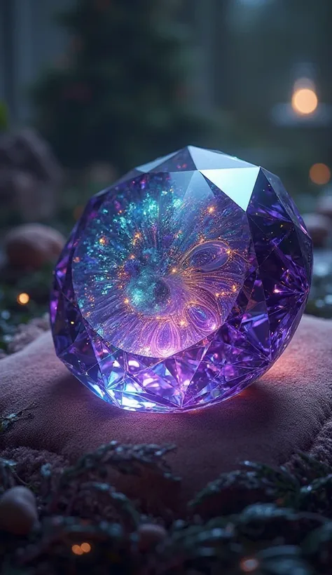 Here’s a detailed image prompt for a **Peacock Amethyst gemstone** in 8K quality:  

"A breathtaking **Peacock Amethyst gemstone**, glowing with a mesmerizing fusion of deep purples, iridescent blues, and shimmering emerald greens. The crystal structure is...