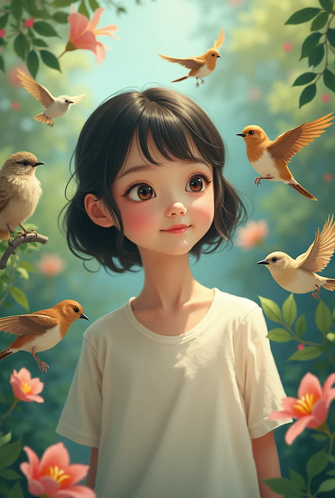 Imiyo is a girl who loves birds.