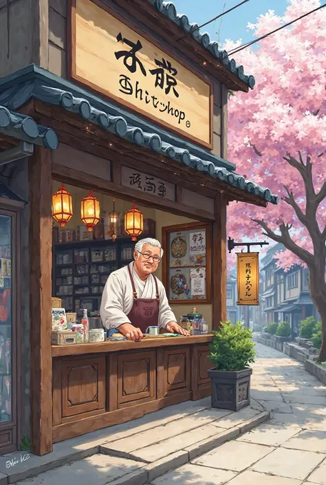 An image of an anime man and an inscription "KoKite Shop", in English 