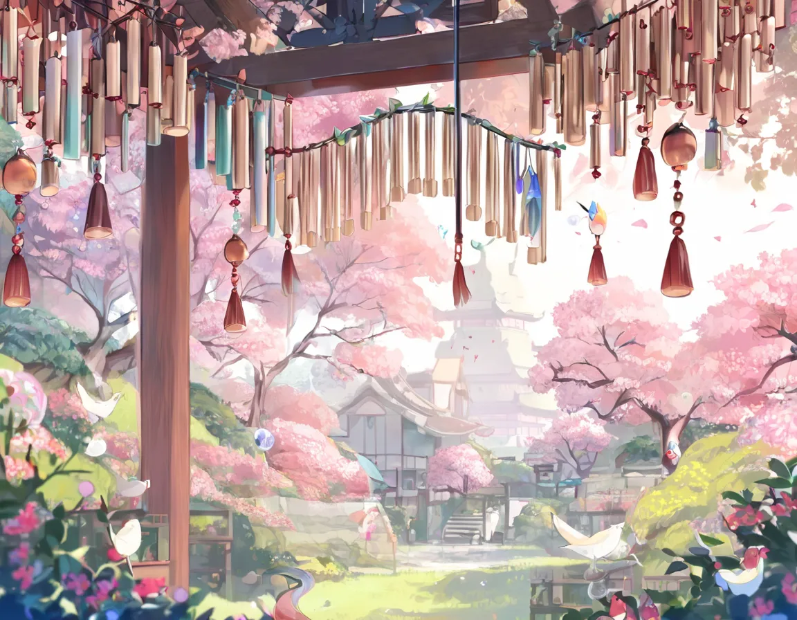 wind chimes、background