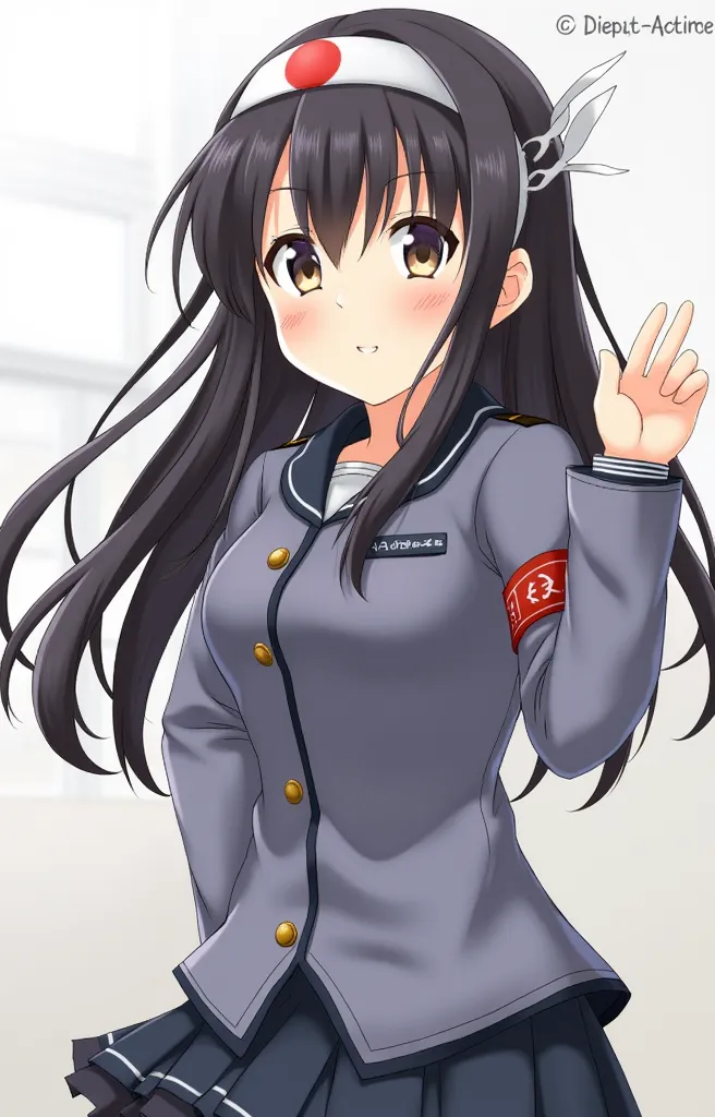  (Highest quality), (extremely detailed), anime images、Group image、multiple girls、５ bashful girl、
World War II、Japanese Army、Supervisor、Japanese Armyの軍服、miniskirt、female student in flight suit、 black hair、レシプロのJapanese Armyの輸送機の背景、I have a Hinomaru hichima...