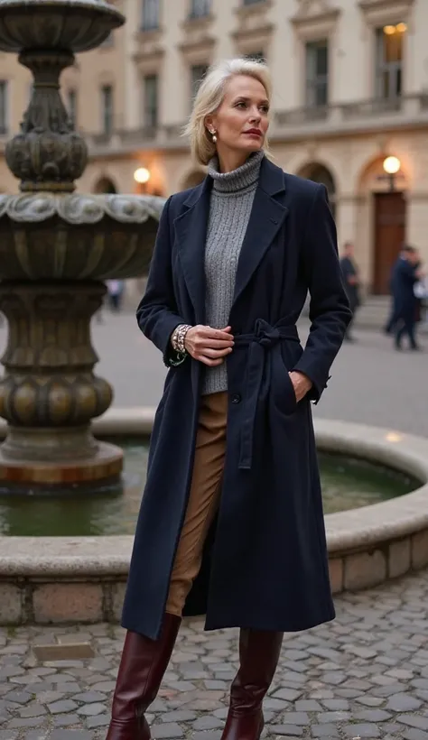 Timeless Winter Elegance (Winter 2025 Trend for 65+ Women)

1. Outerwear:

Long wool wrap coat in rich midnight blue

Belted waist for a tailored, feminine silhouette


2. Base Layer:

Fine-knit cashmere sweater in soft pearl gray

High-neck with a subtle ...