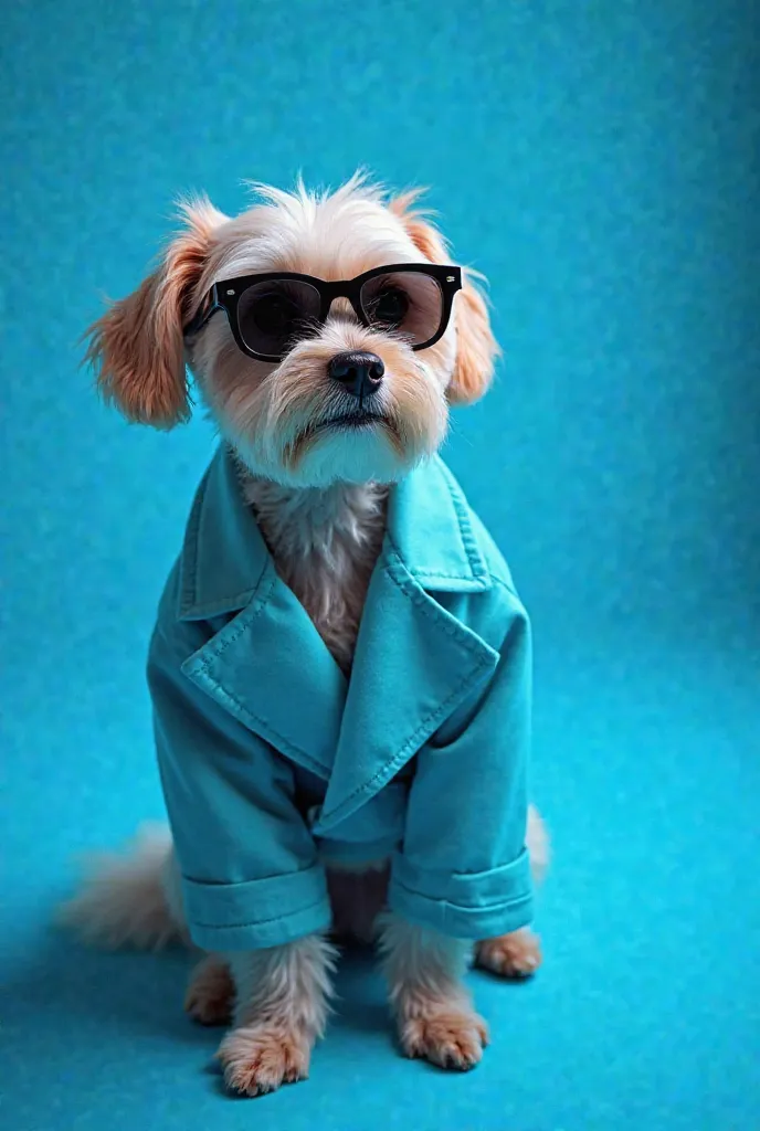 The best cell phone wallpaper, Award-Winning Wallpaper, portrait photography, In the front view is a portrait of a cute dog wearing mid-1960s space age fashion, Side view photo, Shot with Canon EOS R5, Set a strong contrast that accentuates the subject, Fl...