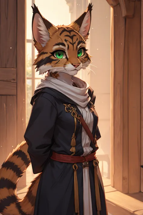 Red tabaxi female with dark green eyes