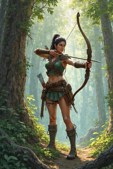 illustration female archer 