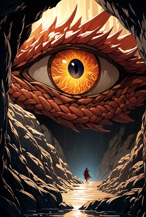 The eye of SMAUG, watching from inside a dark cave. Looking for its treasure. It is lurking in its cave.

High Resolution, Masterpiece, Anatomically Correct, Accurate, Award Winning, Best Quality, High Quality, Super Detailed, Braid, Depth Of Field, Motion...