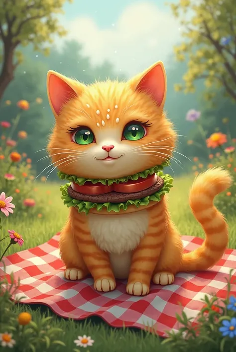 Burger convert into cat