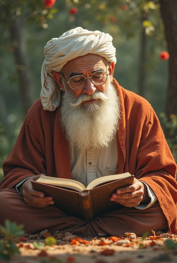 It sounds like you're referring to a grandfather with a white beard (baba) and ren reading the Quran Majid together. This could be a beautiful and meaningful scene, where the grandfather is sharing his wisdom, faith, and love for the Quran with his grandch...