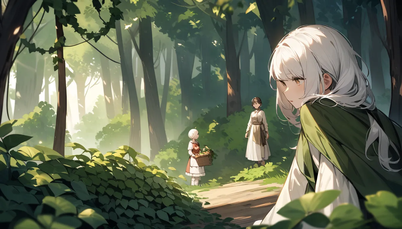  Lena, a white-haired girl, has decided to travel to the garden of forgotten dreams, with Orion as her guide, through a deep forest full of obstacles, ivy trying to catch them., A shadow that whispers doubt, And storm