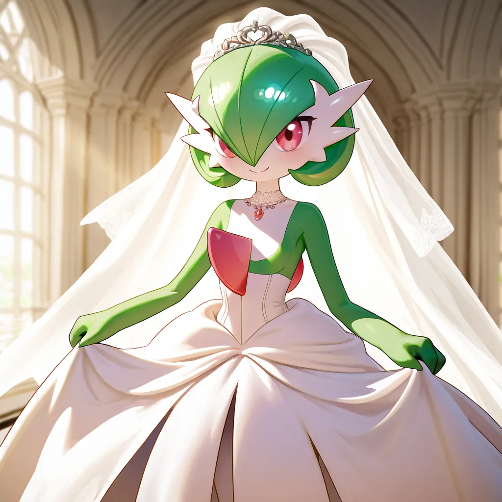 Gardevoir sexy smile big breasts wedding dress 