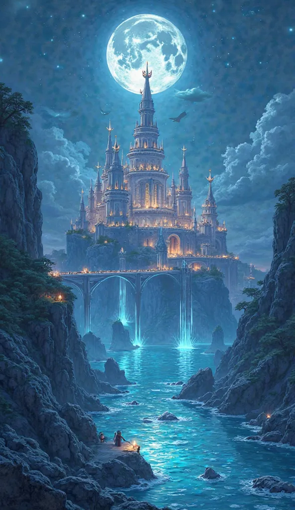 Beneath the eternal glow of the moon, where the tides whisper secrets to the shore, lies the kingdom of Lunari—a realm of celestial beauty and oceanic wonder. Built upon towering white cliffs and floating isles, its capital, Selennia, shimmers with silver-...