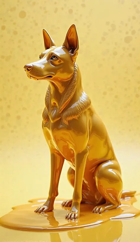 German shepherd made of mustard oil whole shepherd is in oil form