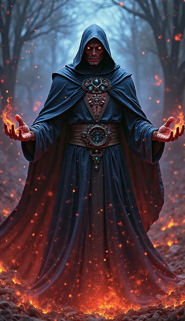 "From the heart of the Dark Dimension, The Dread Sorcerer emerges—a being of both supreme magic and infinite darkness. His cloak is no longer just cloth, but a living, shifting void, swallowing all light. His hands, once merely human, now radiate with eldr...