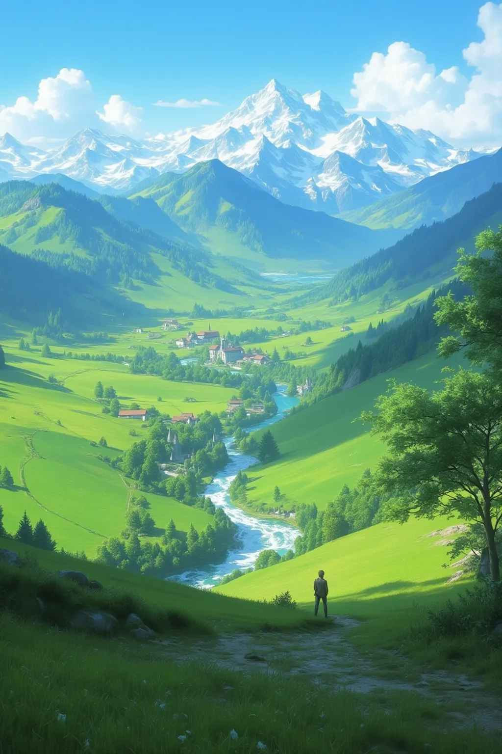 (( anime landscape wallpaper : 1.2, Width 672 ,  Beautiful Art UHD 4K : 0.8), (animation country landscape, animation nature, animation), animation cloud,  Landscape artwork ,  Epic landscape ), (animation style art style, Detail Landscape,  Beautiful fluf...