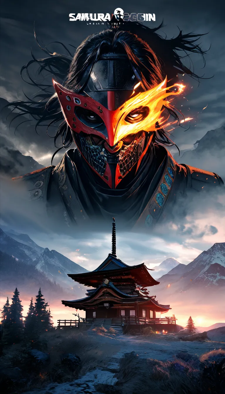 samurai, samurai warrior, japanese samurai, katana, samurai sword, samurai armor, samurai mask, feudal japan, ghost of tsushima, open world game, action game, video game character, 8k, ultra-detailed,masterpiece,photorealistic,physically-based rendering,pr...