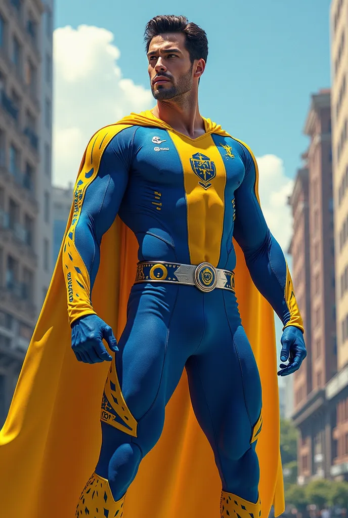 Super costume based on the club Atlético Boca Juniors Marvel style 