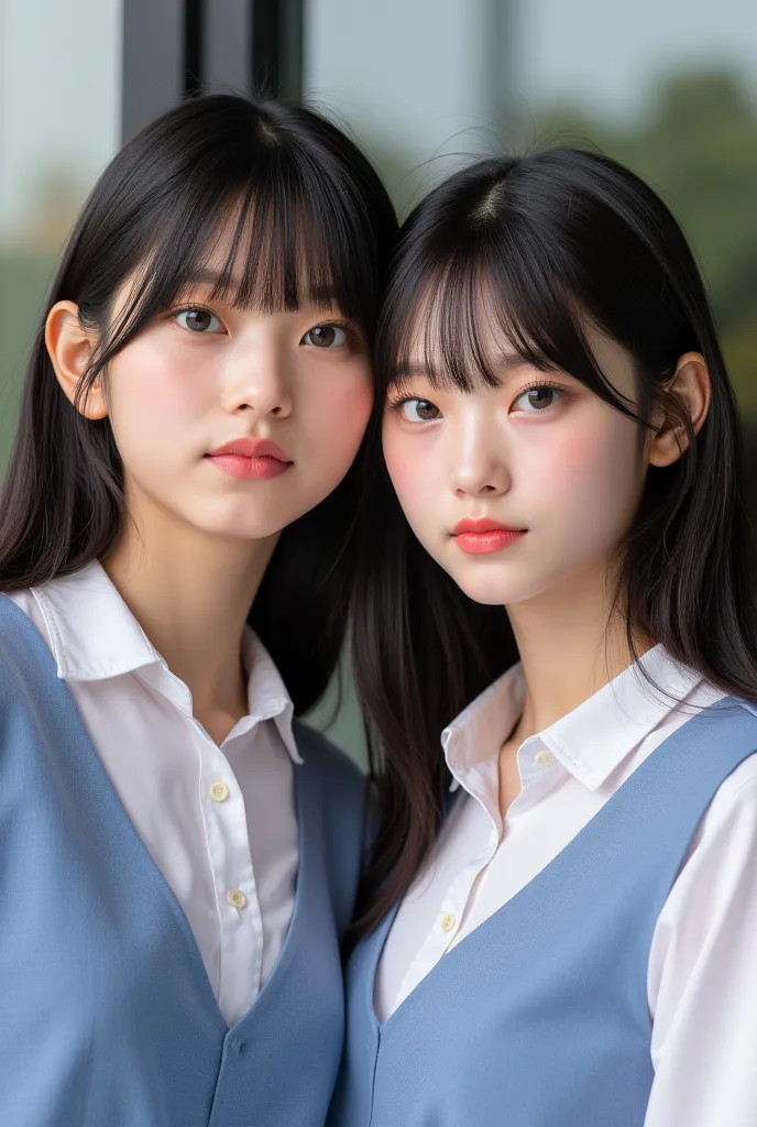 (girl, age 14,  naked,Photorealistic:1.8),(portrait), exceptionally cute schoolgirls . Their baby faces radiate innocence and charm, captivating everyone who lays eyes on them. They share the same height and body proportions, adding to their adorable synch...