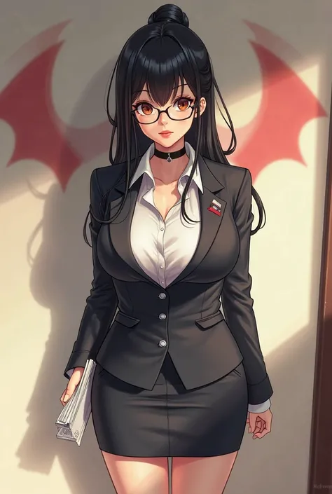 Masterpiece, source_hentai, top quality, amazing quality, very aesthetic, high resolution, super detailed, lighting, colorful, absurd, latest, 1 Girl, Beautiful Secretary, Expressive Eyes, Upper Body, Detailed Face, Beautiful Face, Long Black Hair Tied Bac...