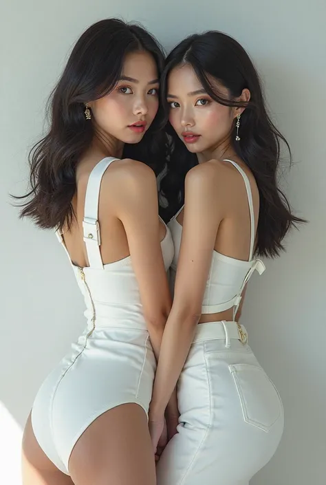 Lalisa manoban,kim jennie,white bad,white backround,sexy night 