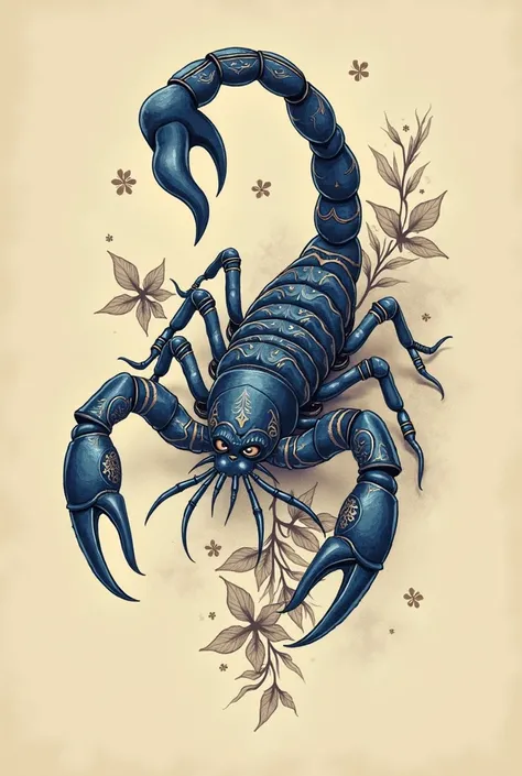 Create a scorpio tatto, with ghibli artstyle, and zodiac style ,more relatable