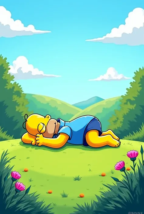 Homer Simpson napping Rickyedit