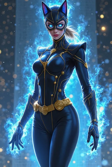 Imagine black cat making an upgrade to her incredible suit now her suit has more powers and IT has more gold on it and She has even more powers and She is flying like a savage Queen and She is fighting against Madison Beer with powerful gloves and boots an...