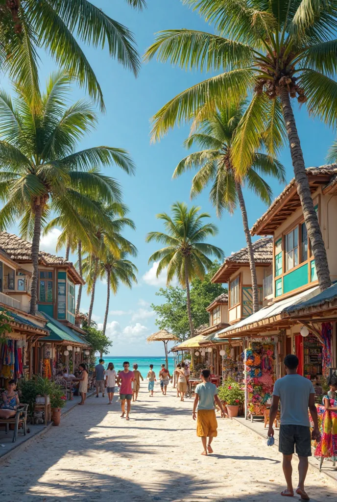 Photo réaliste d’une rue au maldive en 4 k