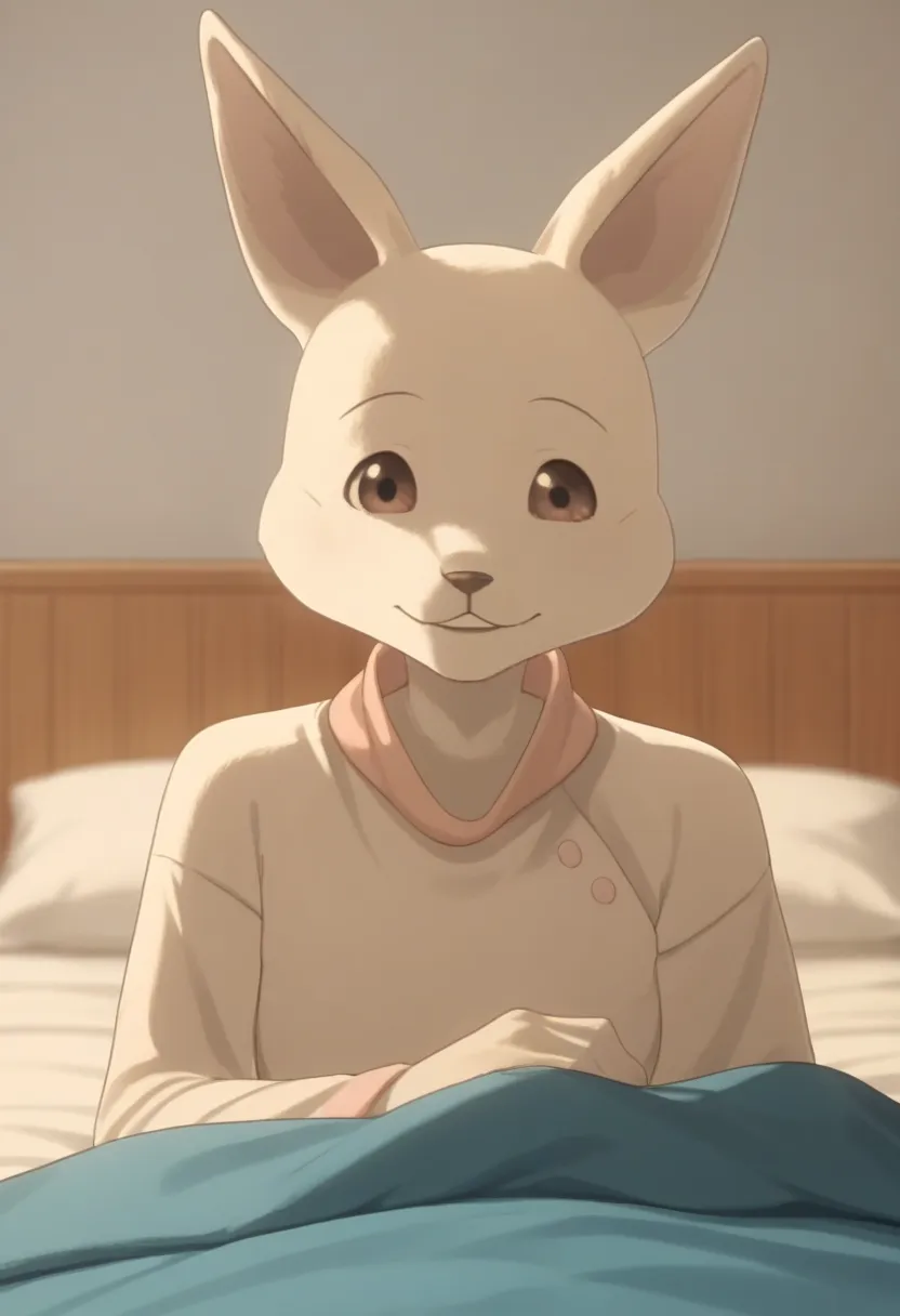 Bed invitation,bedroom,bed,furry,anthro,haru,smile,looking at viewer,