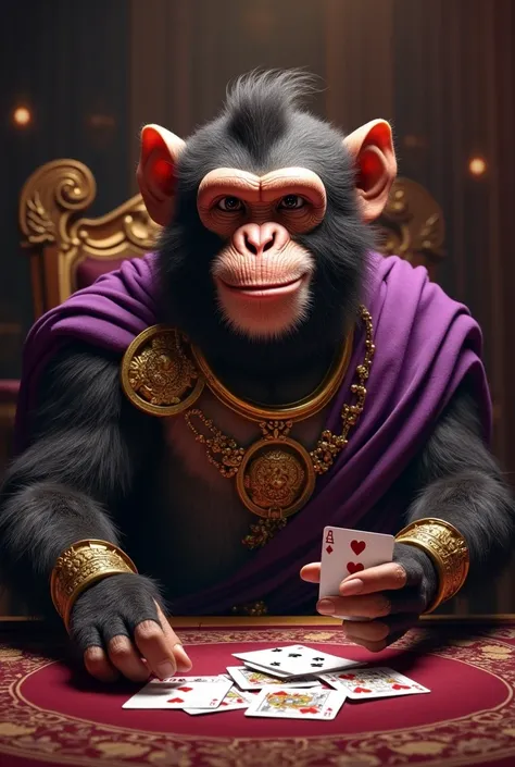 Monkey Caesar rapper smiling playing cards rich