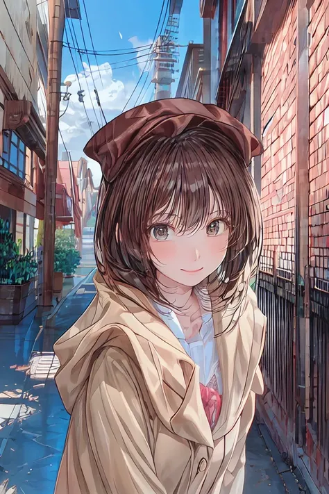 best quality,masterpiece,anime style,Perfect Anatomy,Alone,skirt,jacket, socks,shoes, brown footwear , plaid ,Sneakers, blazer,brown hair, plaid skirt,黒い膝丈 socks, Long Sleeve,Bans,Open your clothes,オープンjacket,bow,brown eyes,プリーツskirt,4K,realistic pictures,...